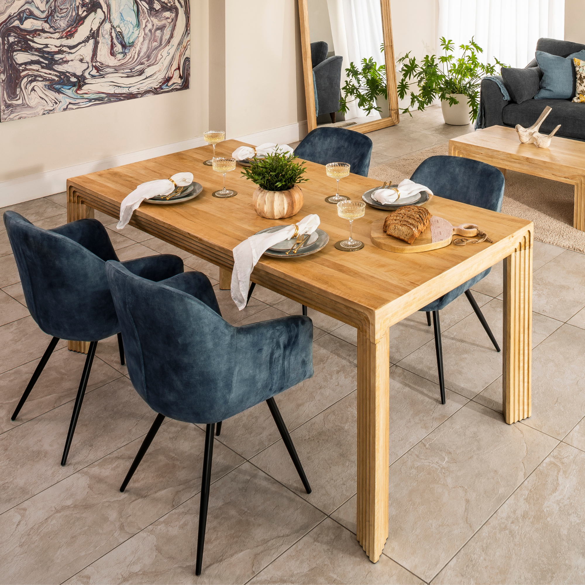 Mango Wood Dining Table 180cm - The Orchard Home and Gifts