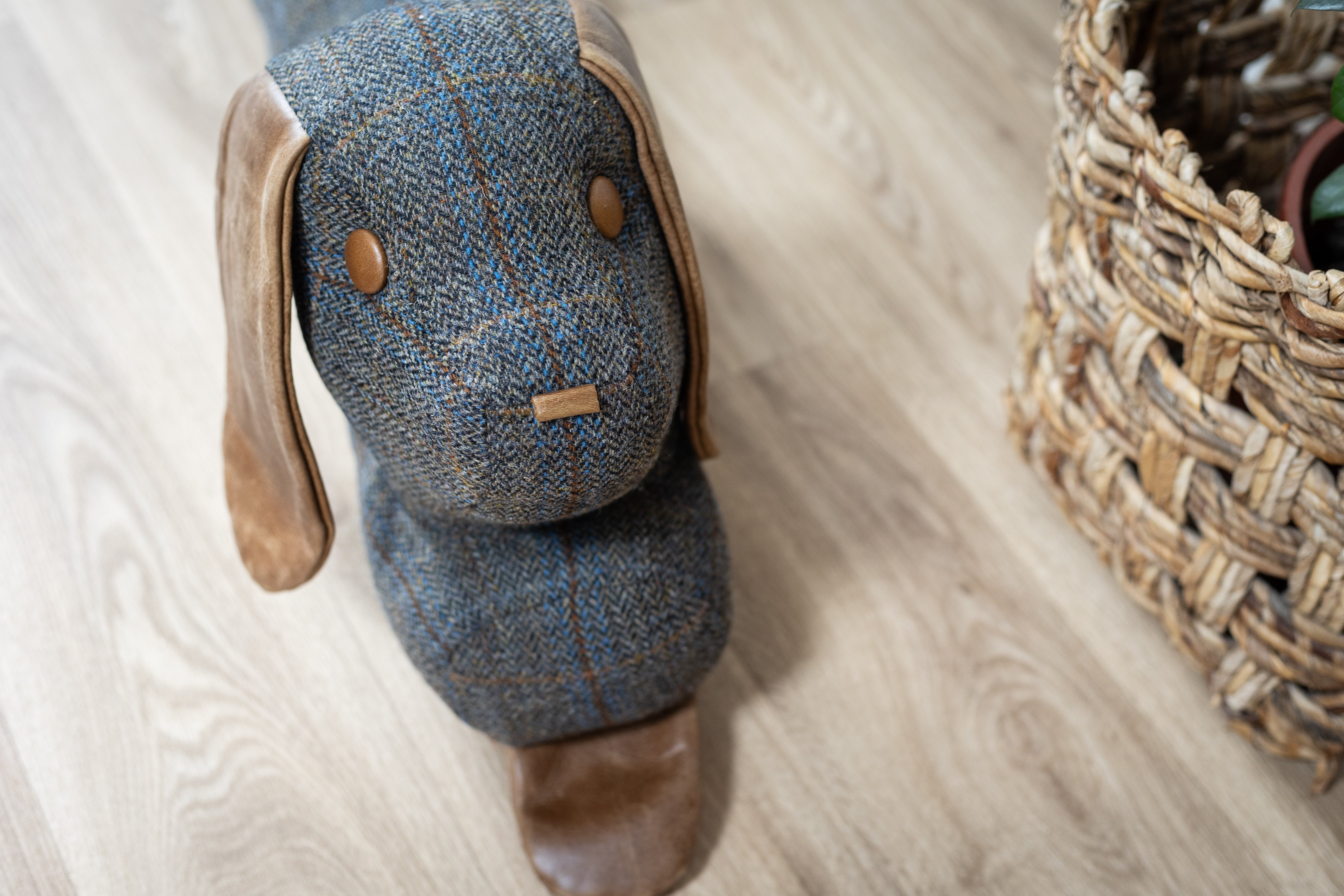 Uist Night Harris Tweed Dog Door Draught Excluder
