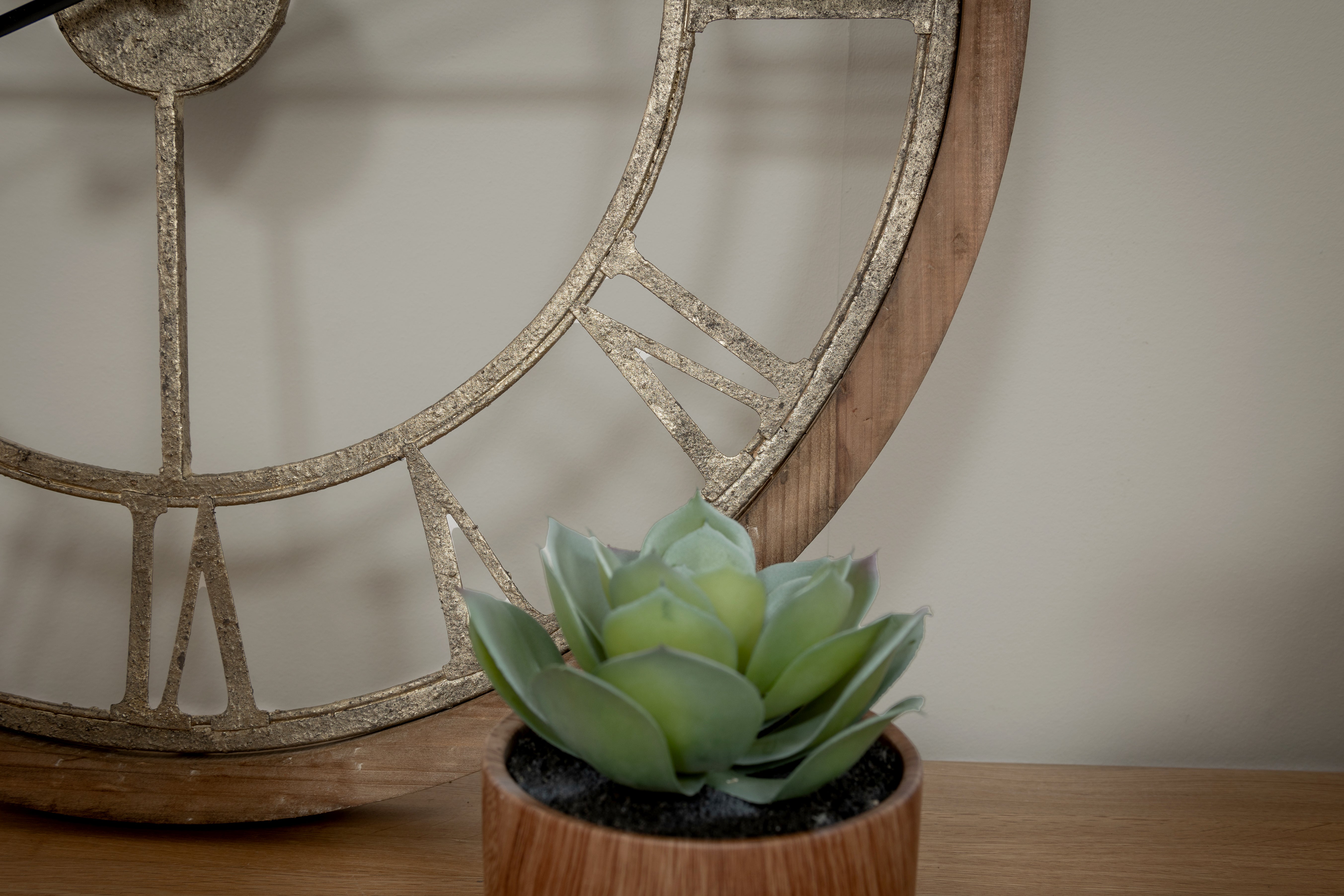Weathered Wood and Metal Cut Out Clock