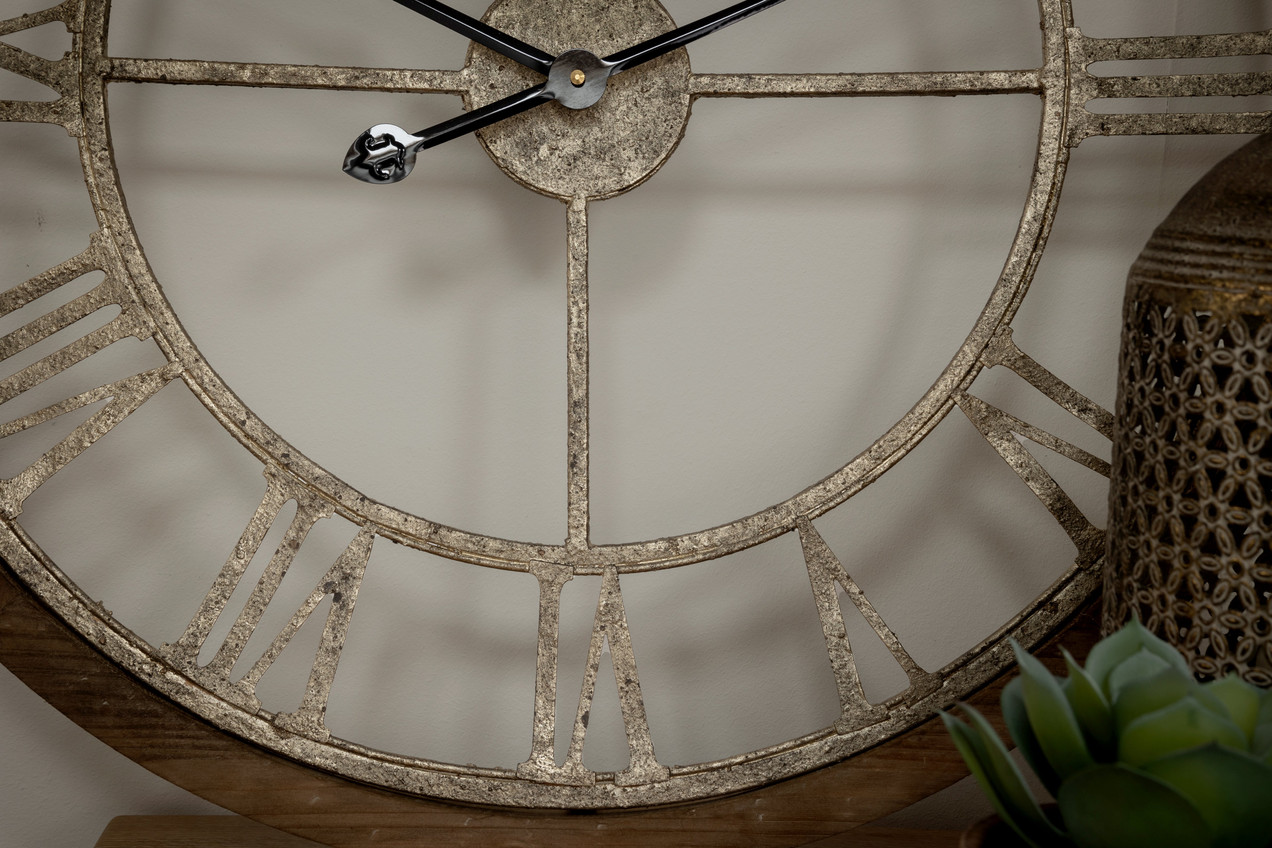 Weathered Wood and Metal Cut Out Clock