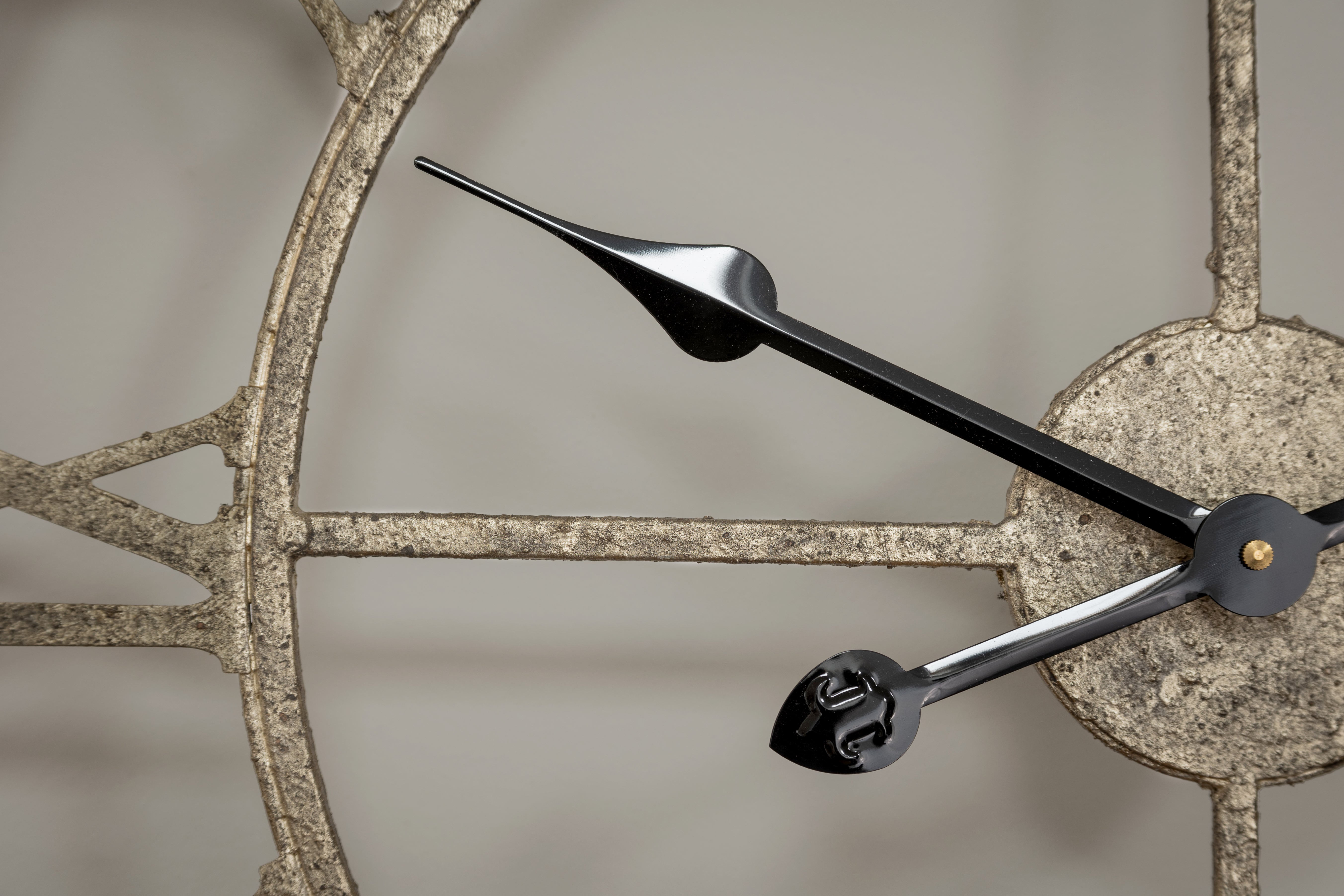 Weathered Wood and Metal Cut Out Clock