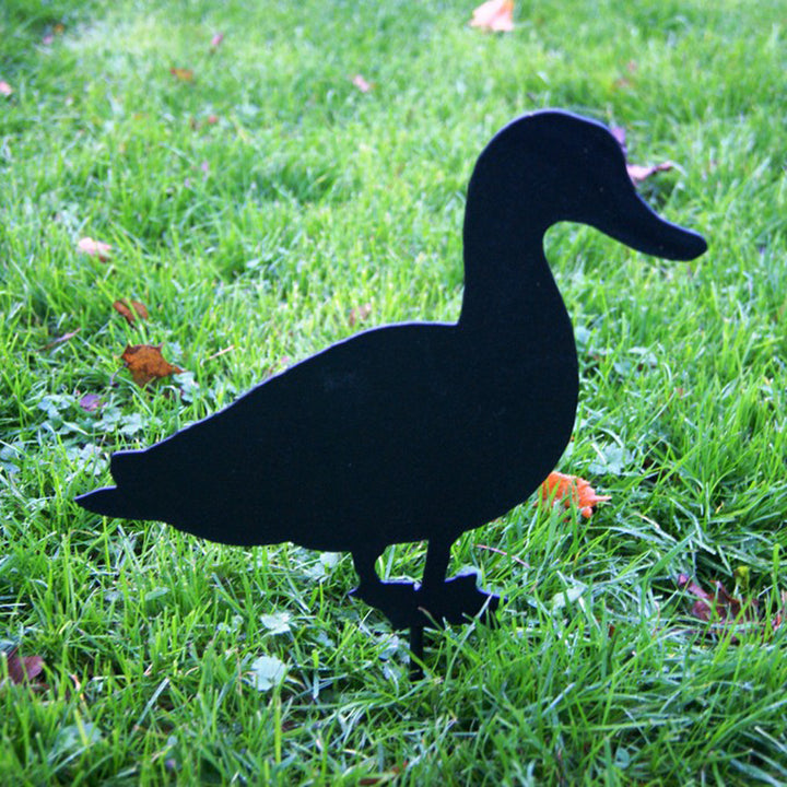 Standing Duck Steel Silhouette Garden Ornament - The Orchard Home and Gifts
