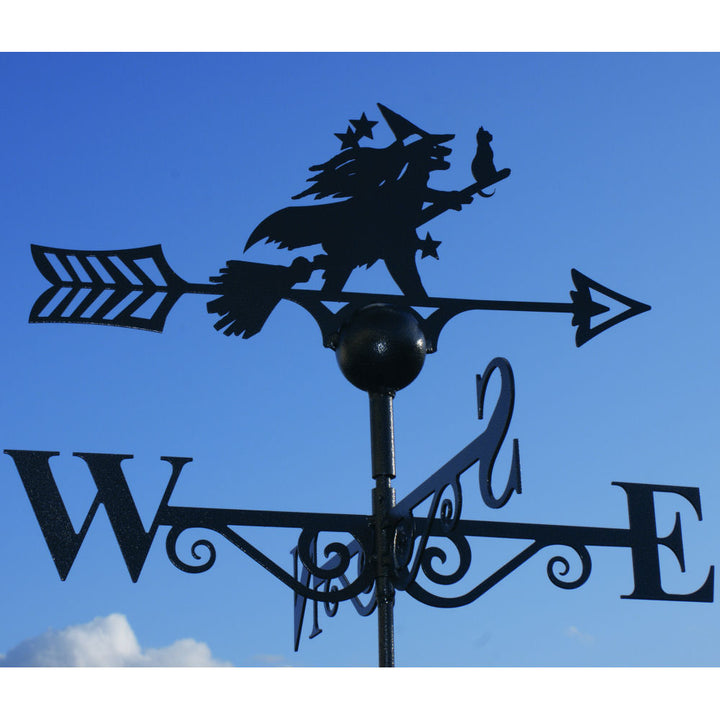Witch and Cat Steel Weathervane - The Orchard Home and Gifts