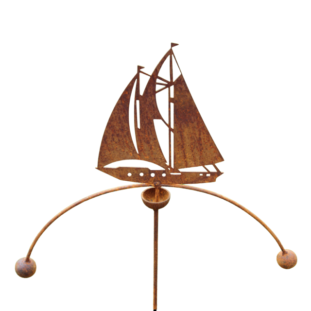 Sailing Boat Double Ball Wind Spinner/Rocker
