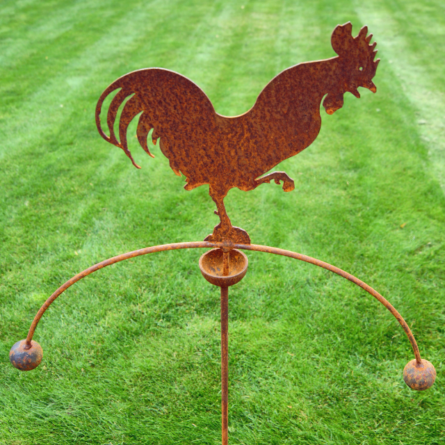 Cockerel Double Ball Wind Spinner/Rocker