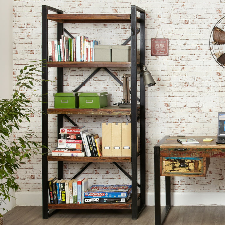 Shoreditch Large Five Shelf Open Bookcase - The Orchard Home and Gifts