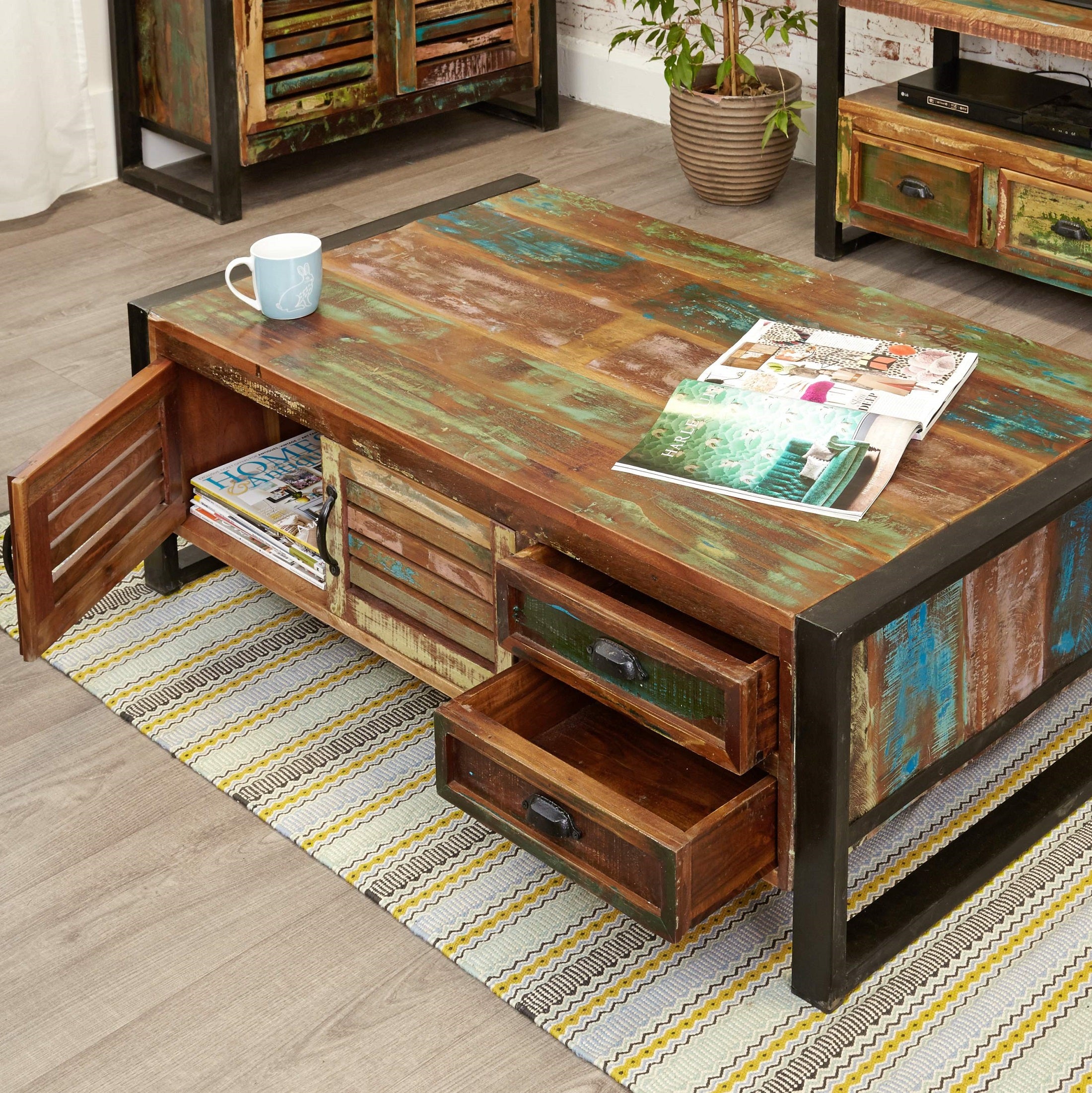 Shoreditch Storage Coffee Table With Drawers - The Orchard Home and Gifts