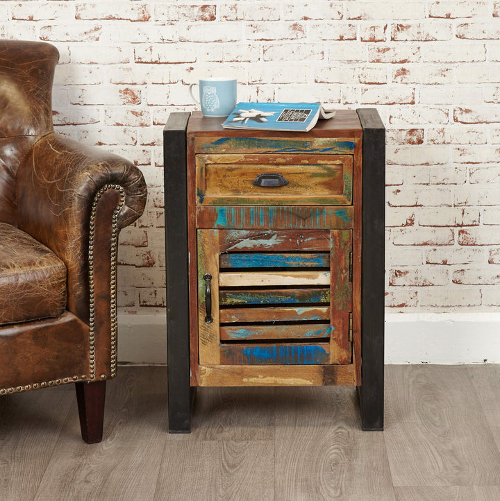 Shoreditch One Drawer Cupboard Side Table - The Orchard Home and Gifts