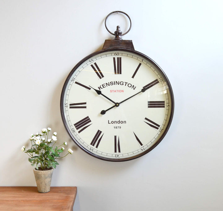 Brass Oversized Pocket Watch Wall Clock