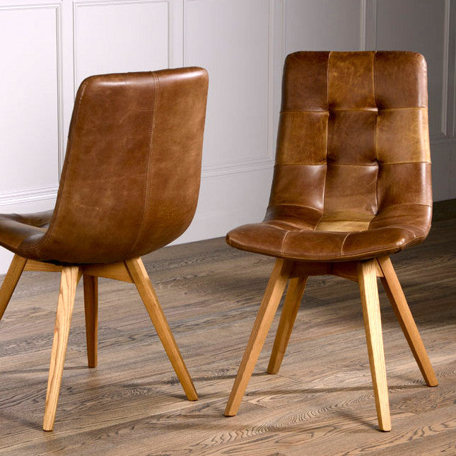 Allegro Brown Cerato Leather Dining Chair - The Orchard Home and Gifts