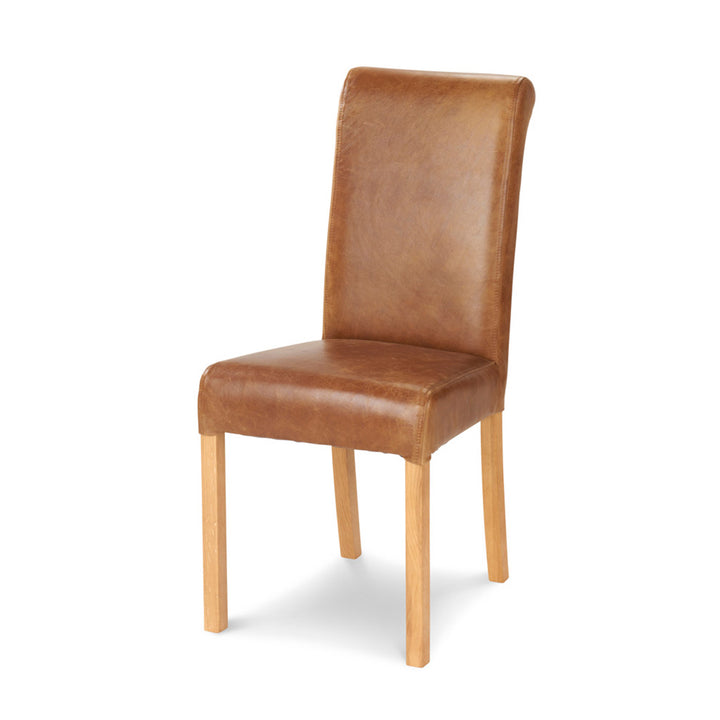 Country Baby Rollback Dining Chair Brown Cerato & Uist Night Harris Tweed