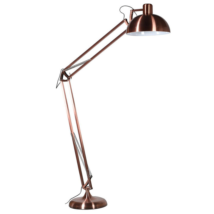 Brushed Copper Adjustable Floor Lamp