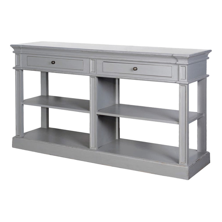 Classic Grey Two Drawer Two Shelf Sideboard