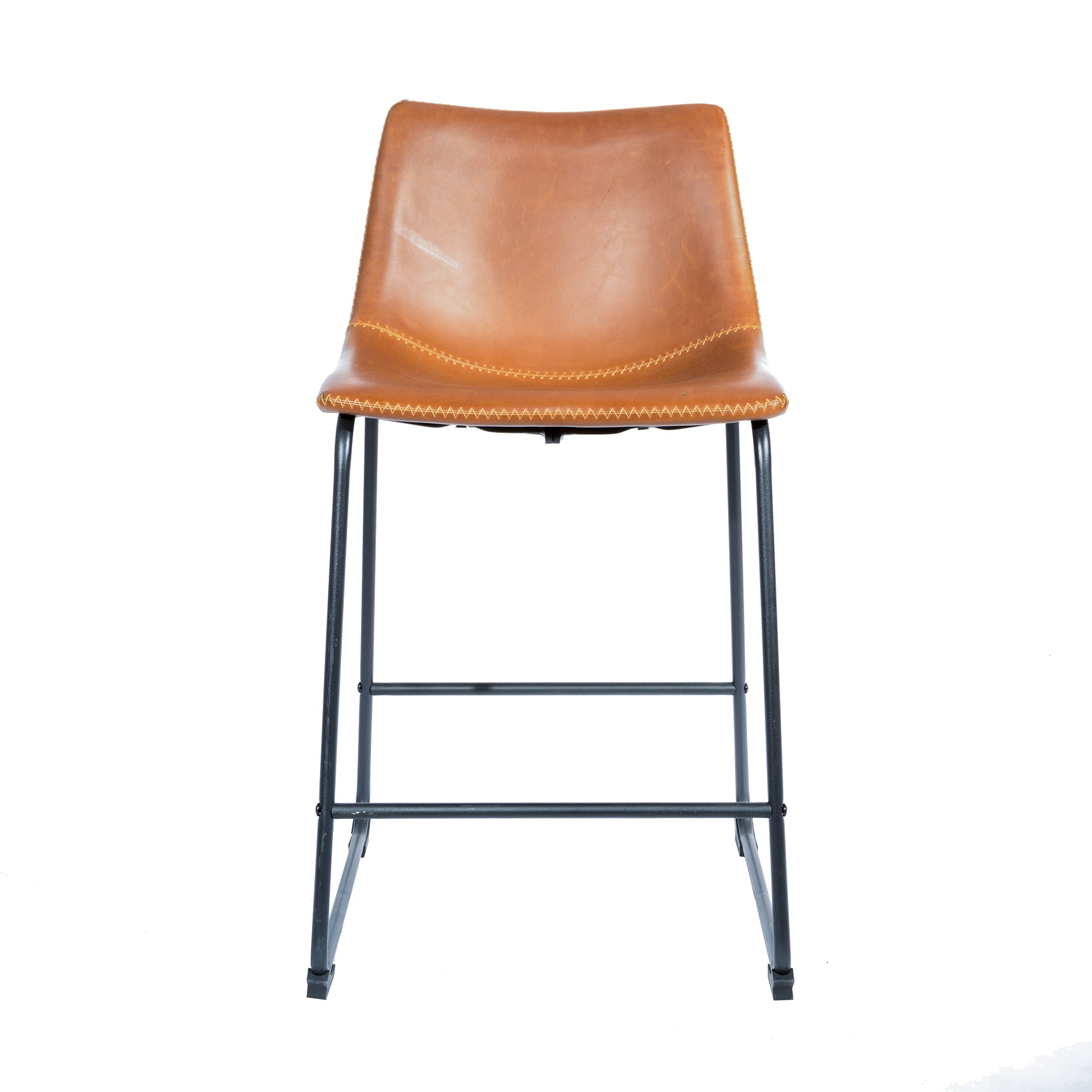 Dexter Tan Brown Set of Two Kitchen Counter Stools