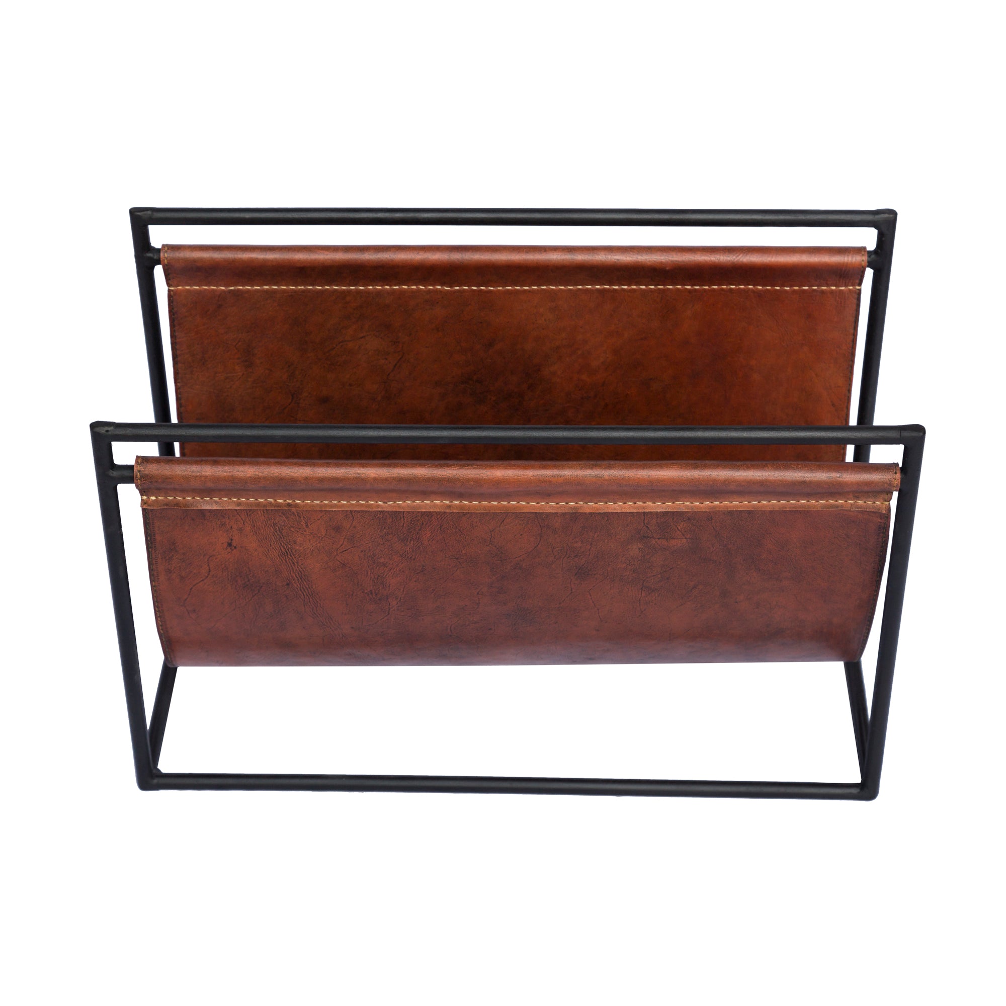 Leather Sling Magazine Rack