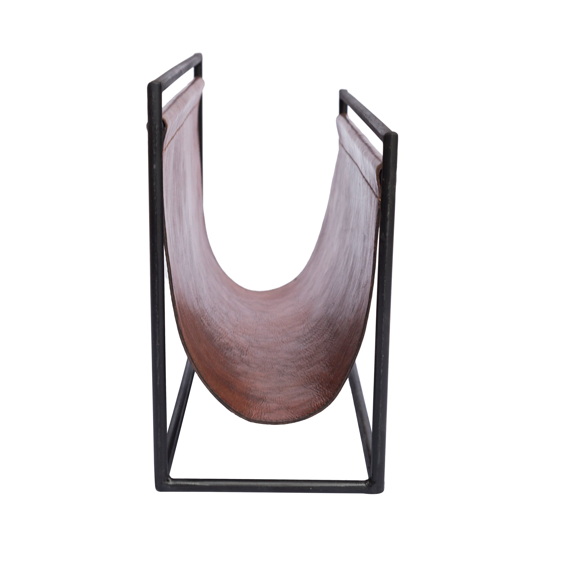 Leather Sling Magazine Rack