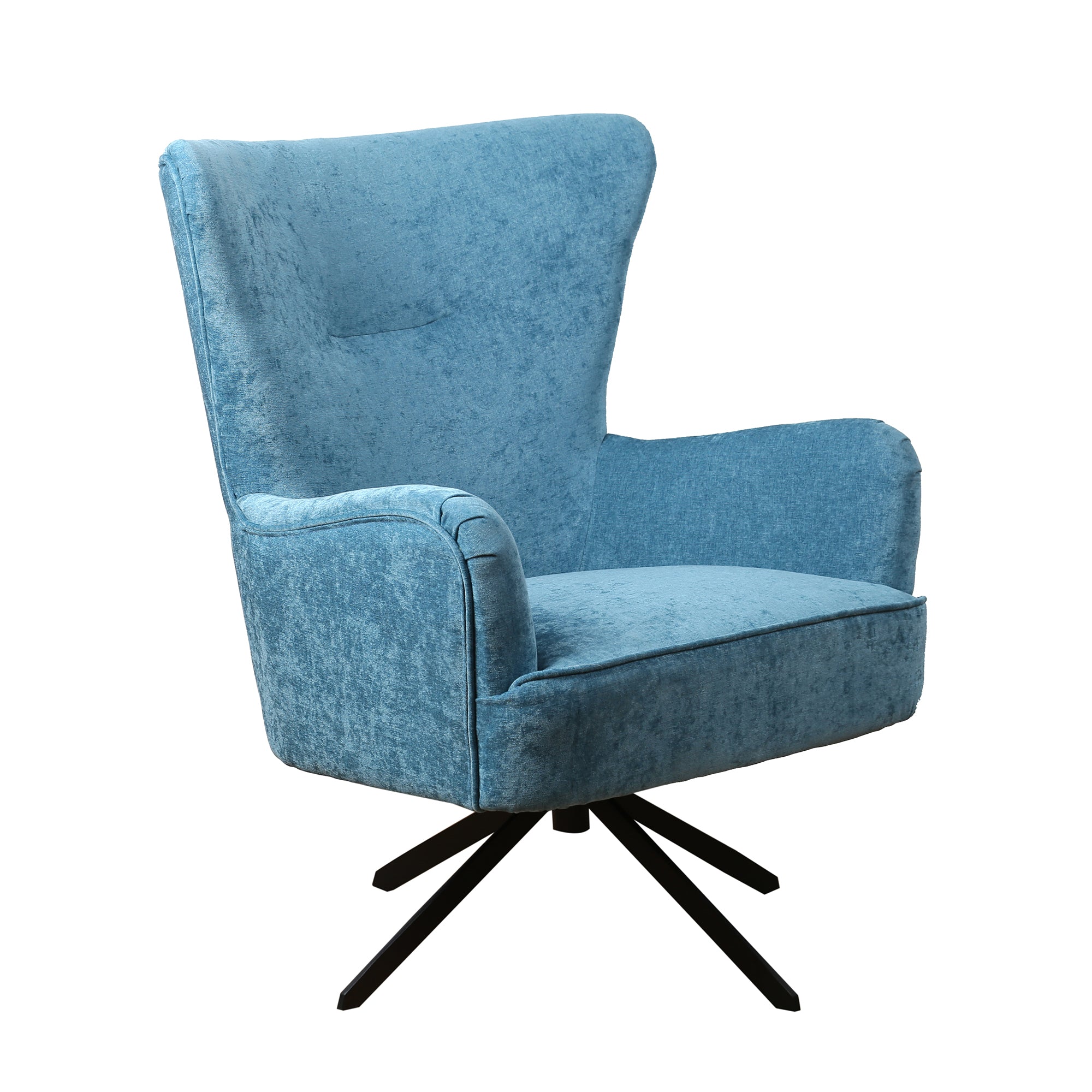 Gable Chenille Ocean Blue Armchair