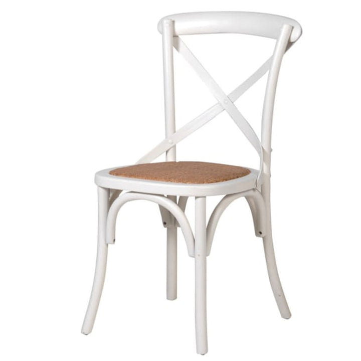 Gainsborough Cream X-back Dining Chair with Rattan Seat