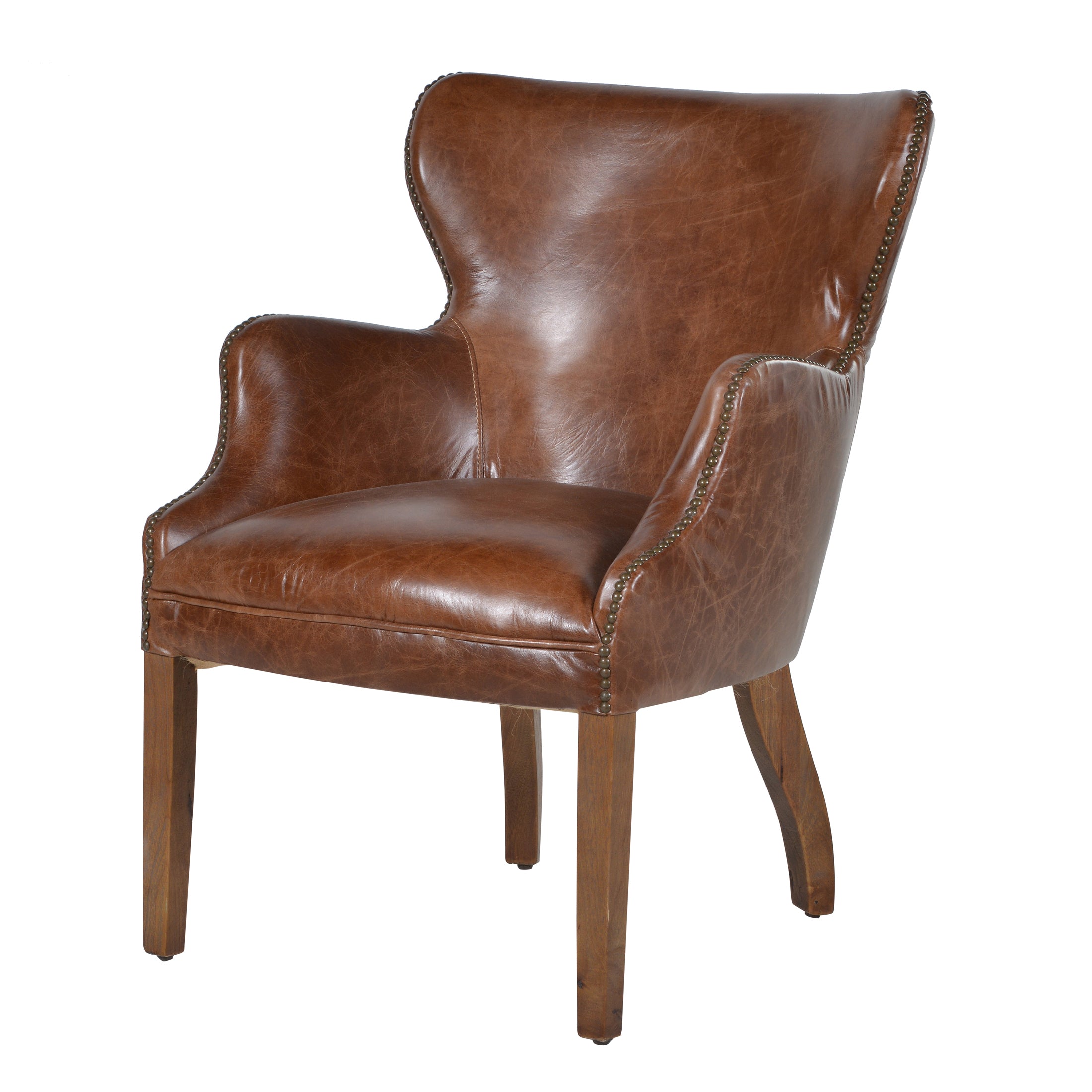 Havana Brown Leather Chair