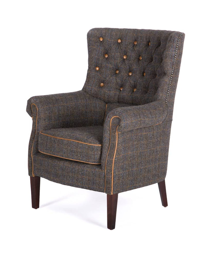 Uist Night Harris Tweed Holker Armchair