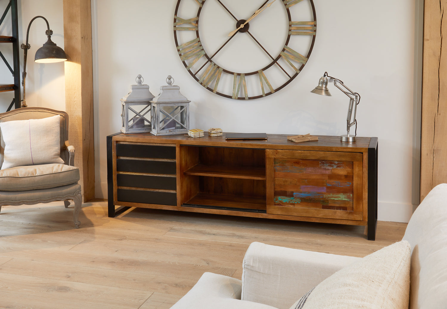 Shoreditch Long Four Drawer Sideboard - The Orchard Home and Gifts