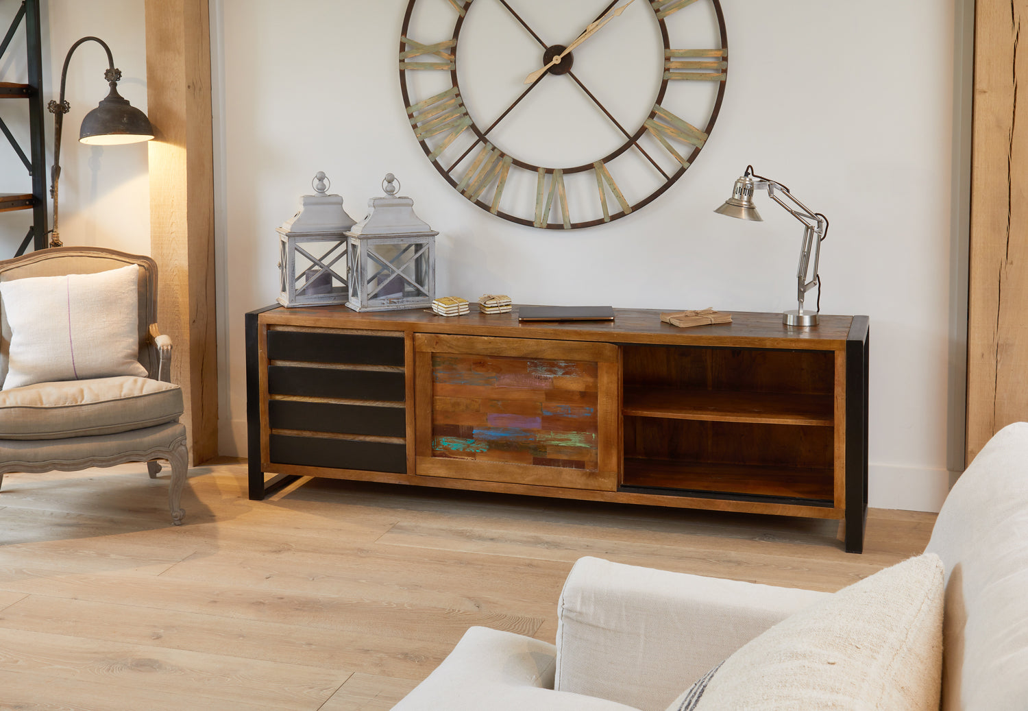 Shoreditch Long Four Drawer Sideboard - The Orchard Home and Gifts