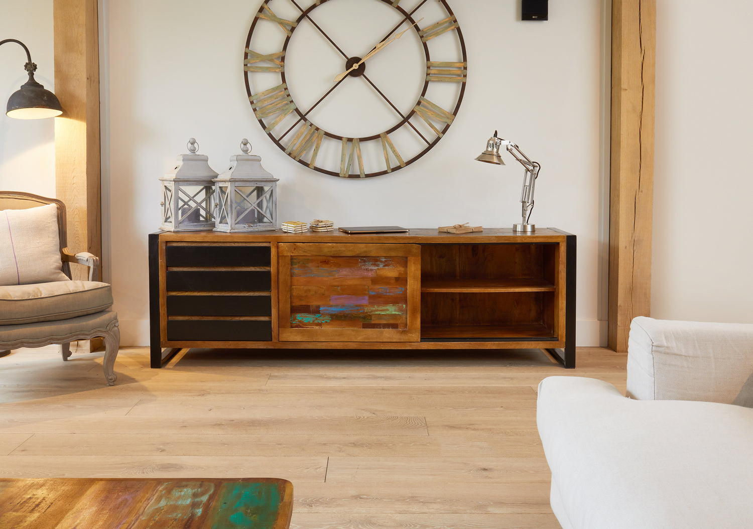 Shoreditch Long Four Drawer Sideboard - The Orchard Home and Gifts