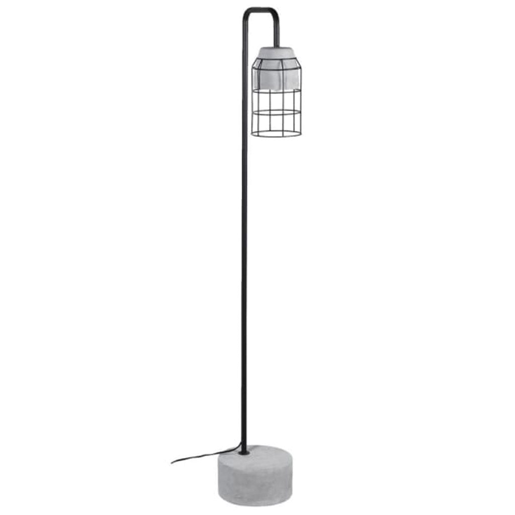 Industrial Cage Concrete Floor Lamp