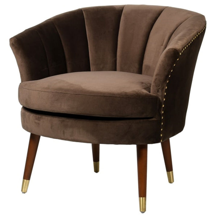Mocha Curved Occasional Chair
