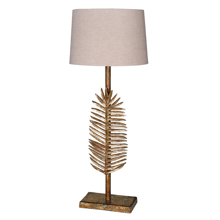 Gold Areca Spikey Lamp with Shade