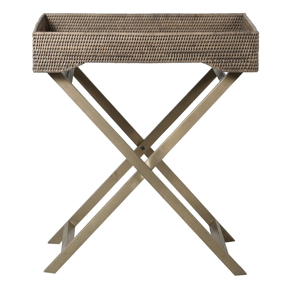 Bermuda Rattan Butlers Tray On Stand