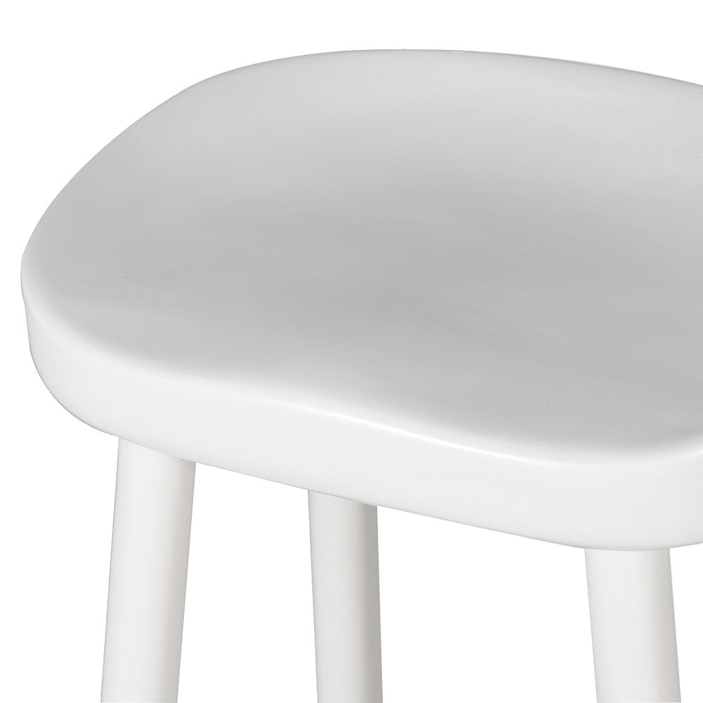 White Wooden Farmhouse Stool