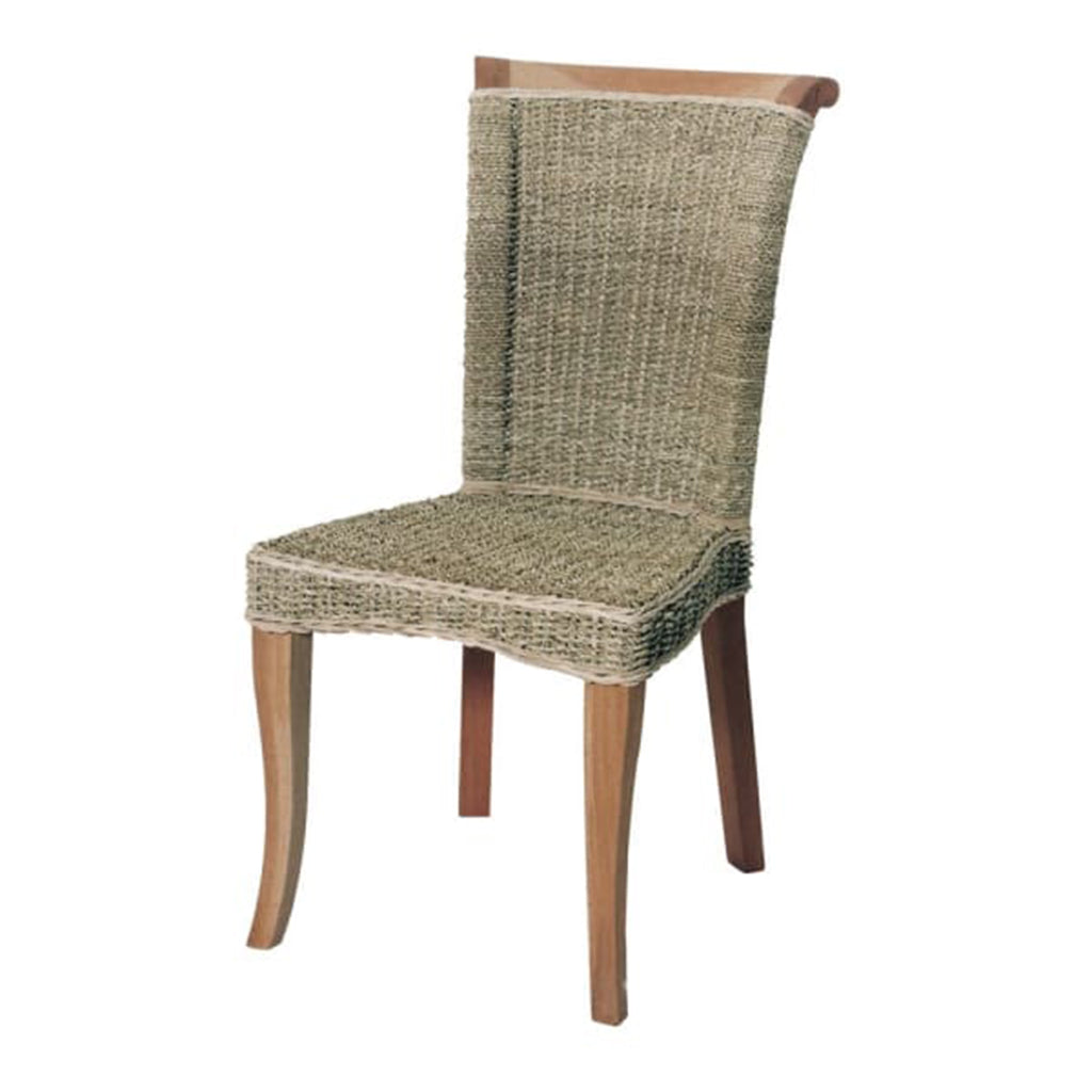 Sea Grass and Mahogany Dining Chair