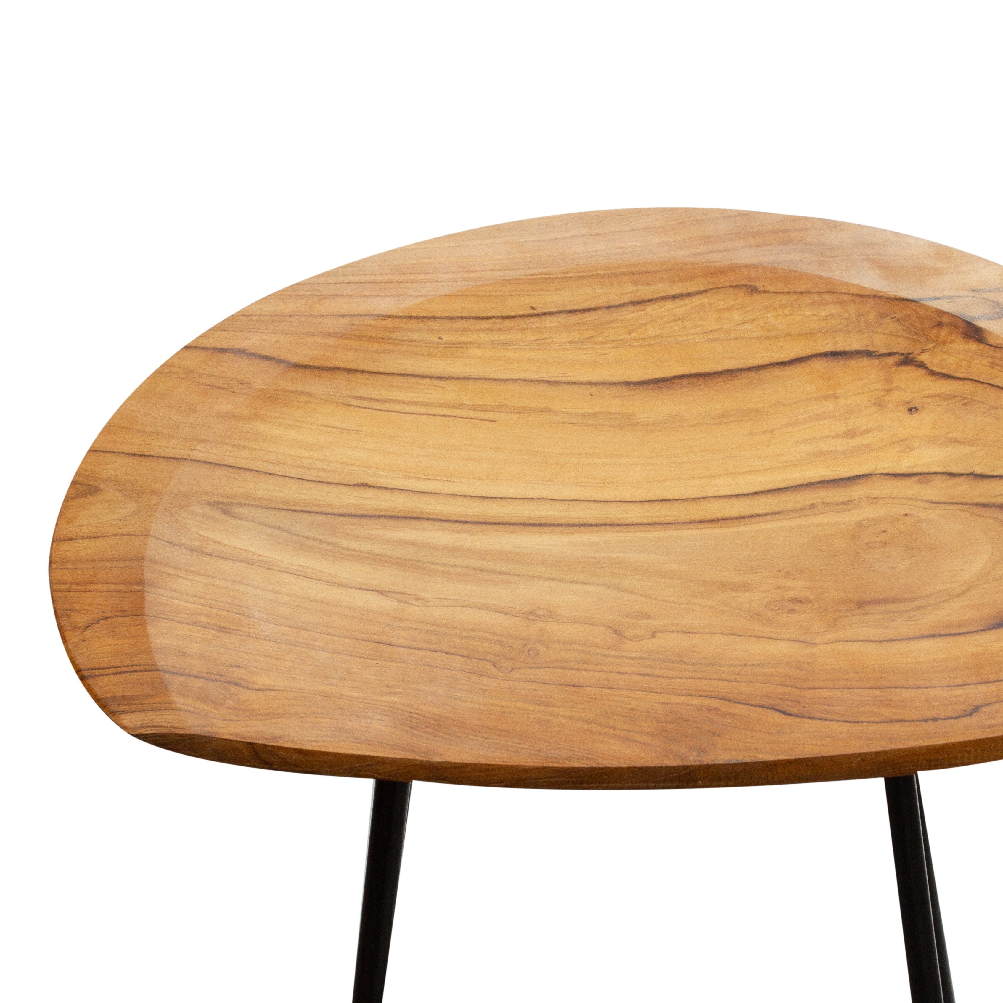 Teak Set of Two Kitchen Bar Stools