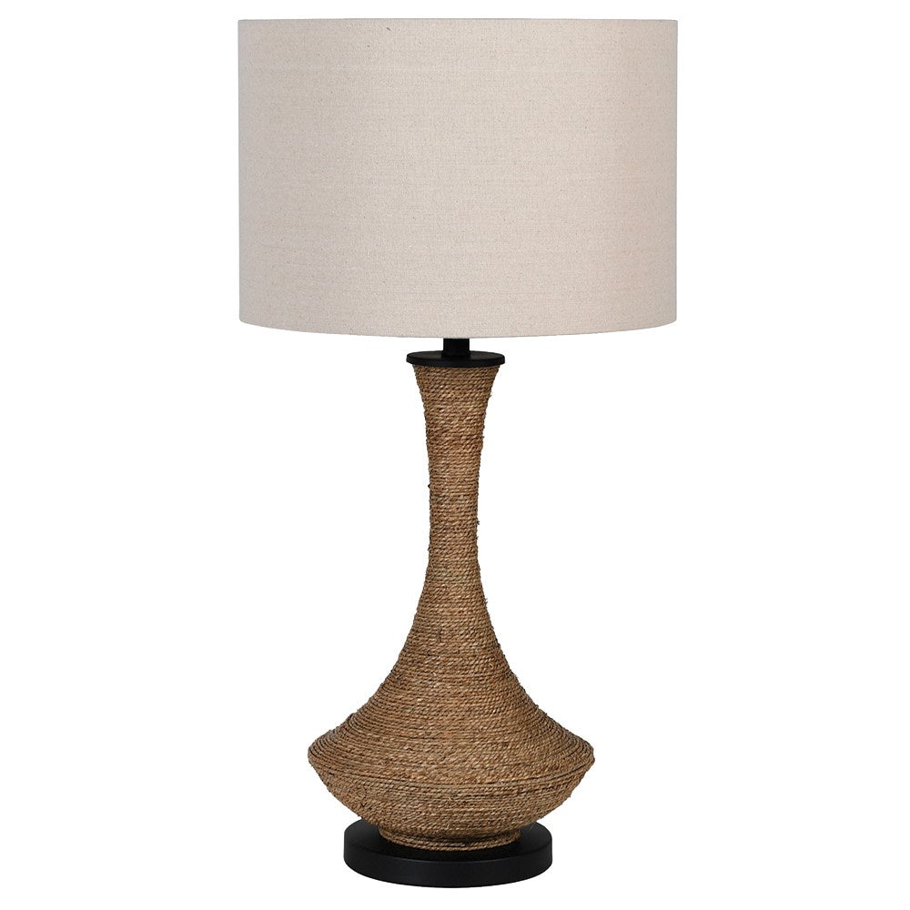 Natural Rope Table Lamp with Linen Shade
