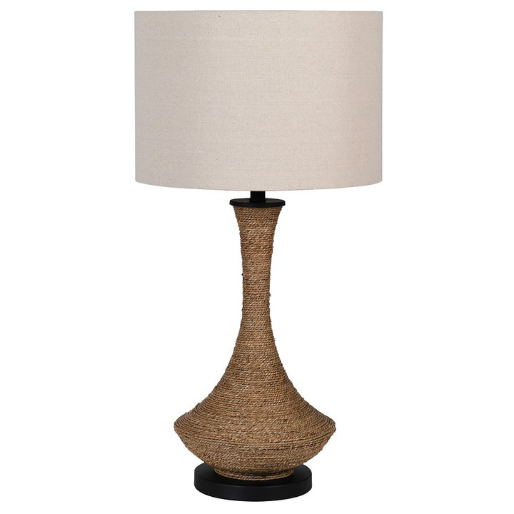 Natural Rope Table Lamp with Linen Shade