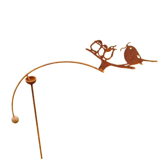 Birds Feeding Single Ball Wind Spinner/Rocker