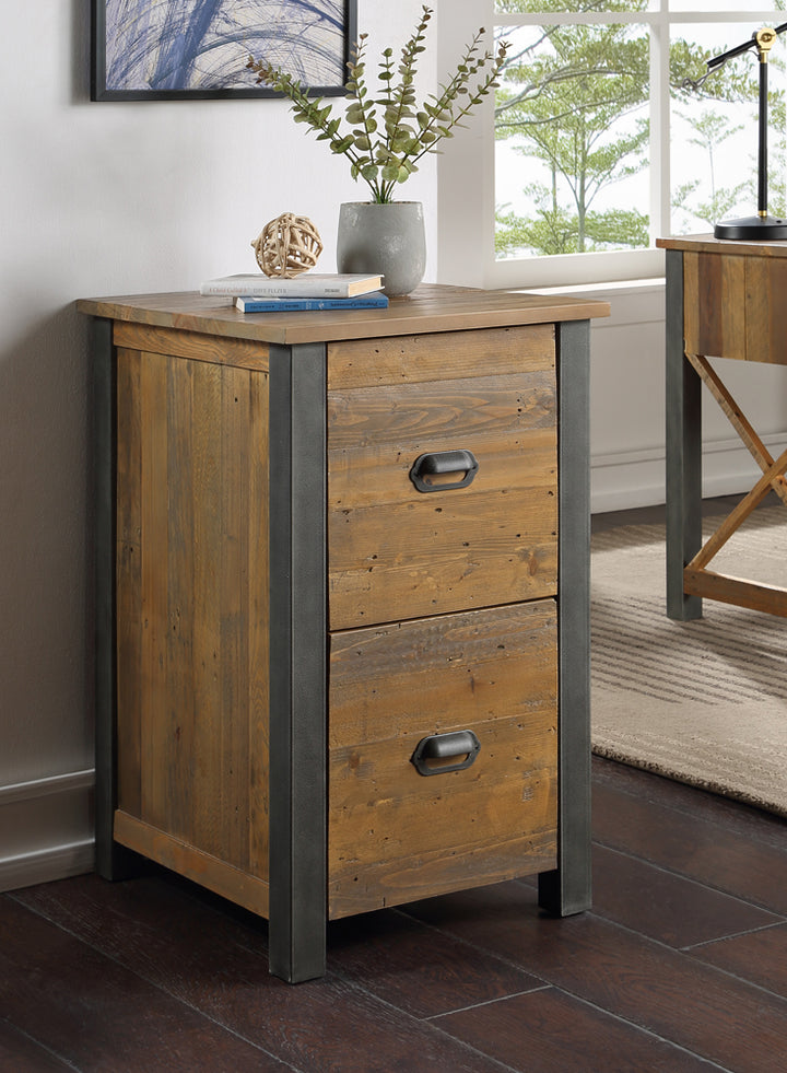 Harringay Reclaimed Wood Office Two Drawer Filing Cabinet - The Orchard Home and Gifts
