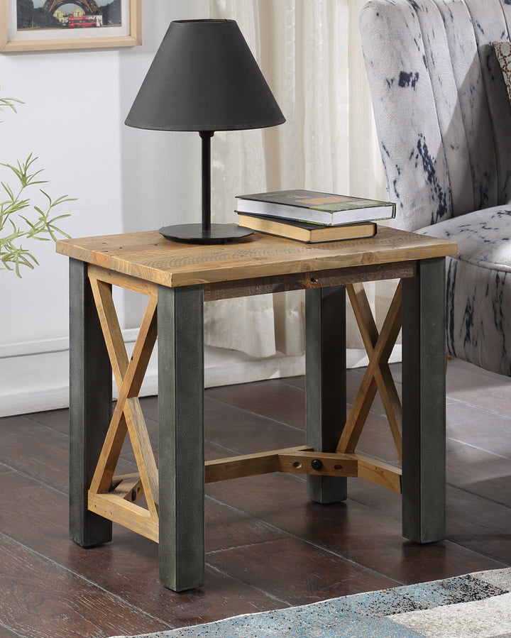Harringay Reclaimed Wood Bedside Table / Lamp Table - The Orchard Home and Gifts
