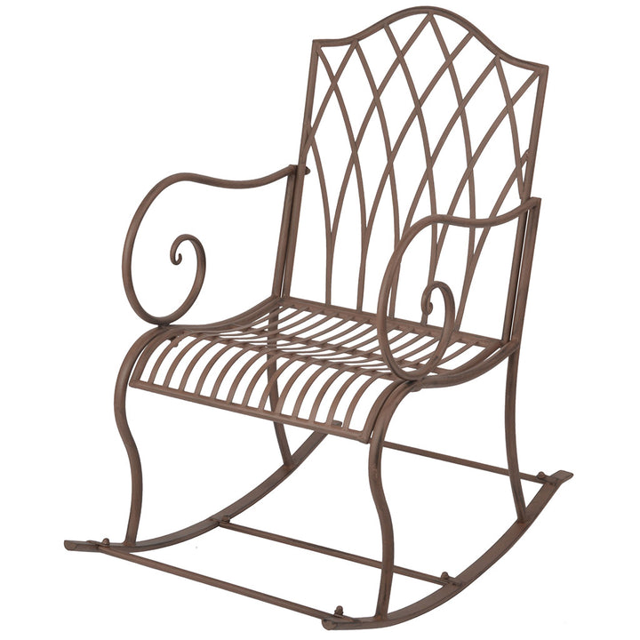 Vintage Rectory Metal Garden Rocking Chair