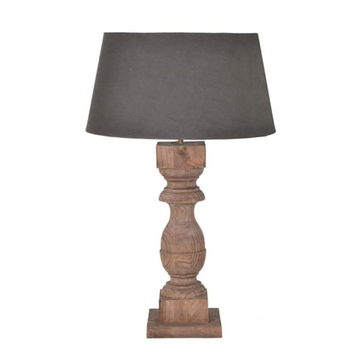 Weathered Wooden Block Table Lamp