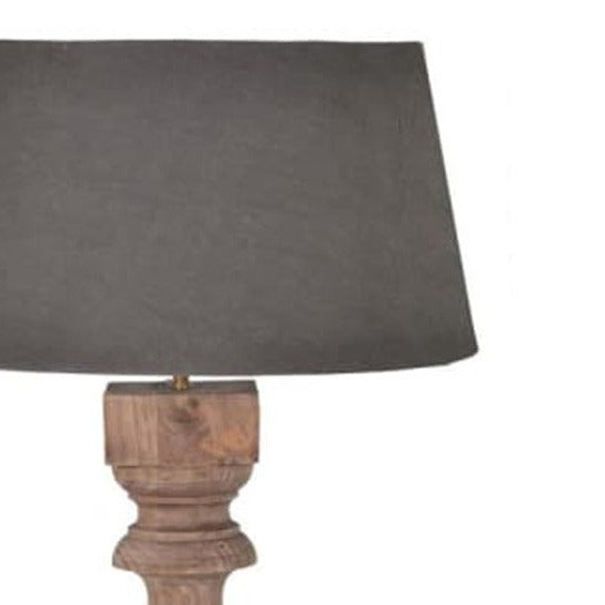 Weathered Wooden Block Table Lamp