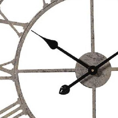 Weathered Wood and Metal Cut Out Clock