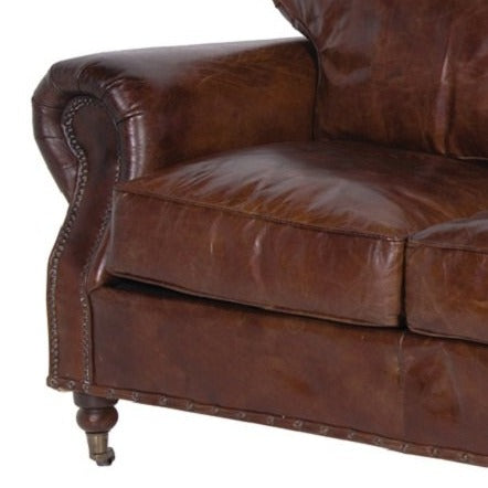 Crumple Leather Two Seater Sofa