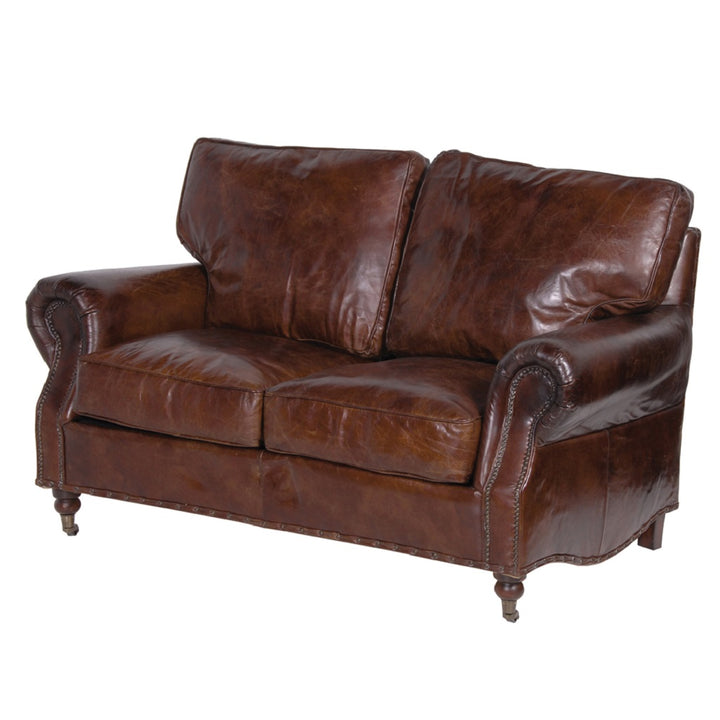 Crumple Leather Two Seater Sofa