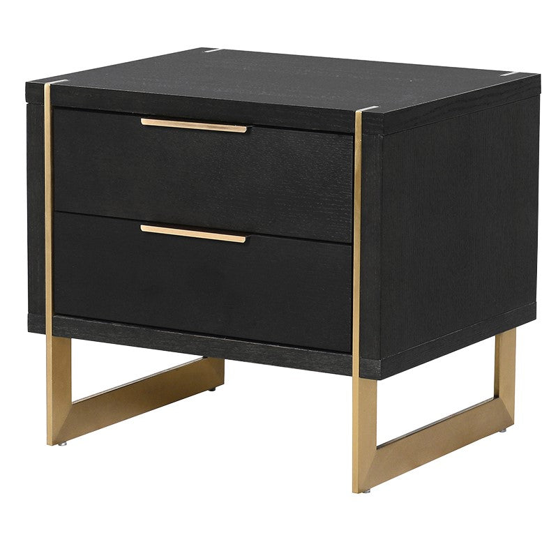 Morcott Storm Two Drawer Bedside Cabinet