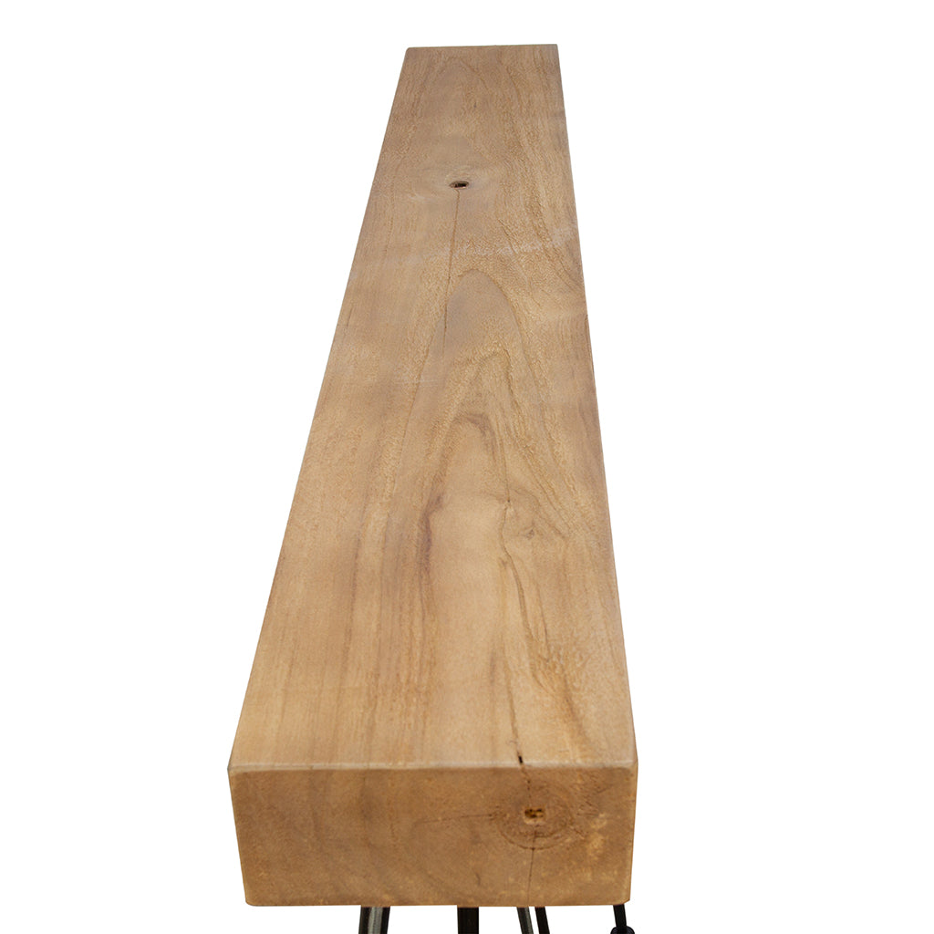 Natural Teak Root Drinks Table Narrow