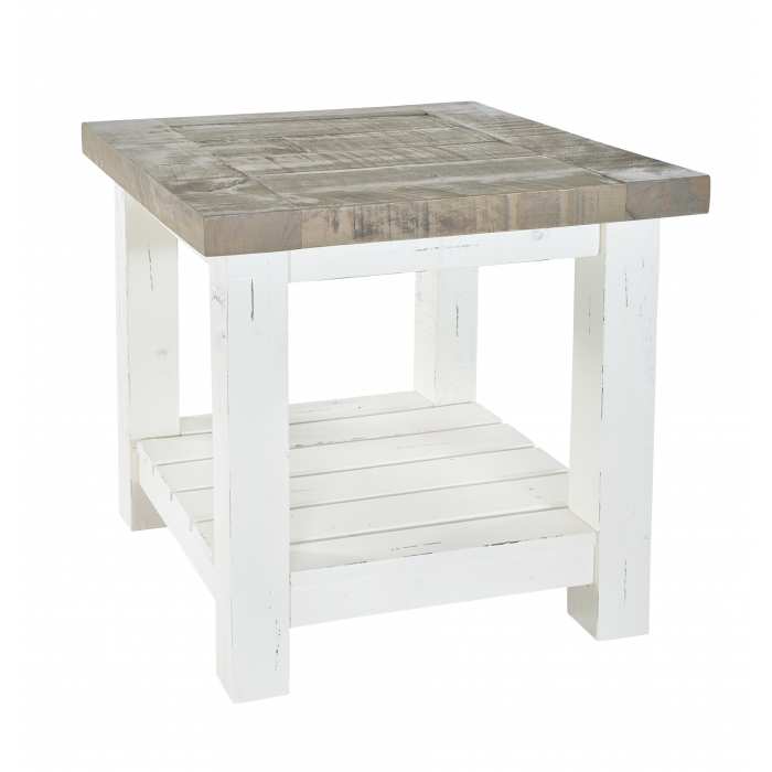 Tahoe Reclaimed Wood Open One Shelf Side Table