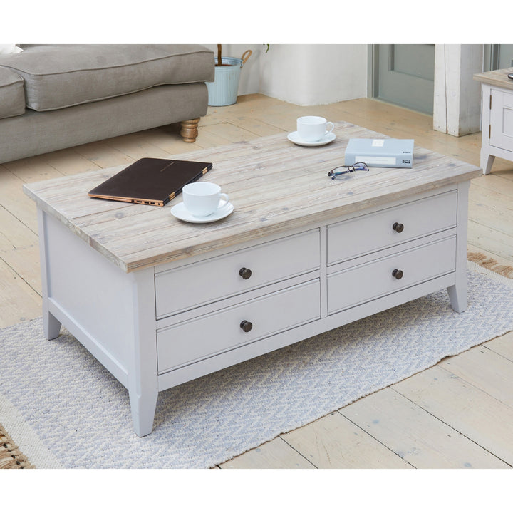 Ridley Grey Storage Coffee Table with Drawers - The Orchard Home and Gifts
