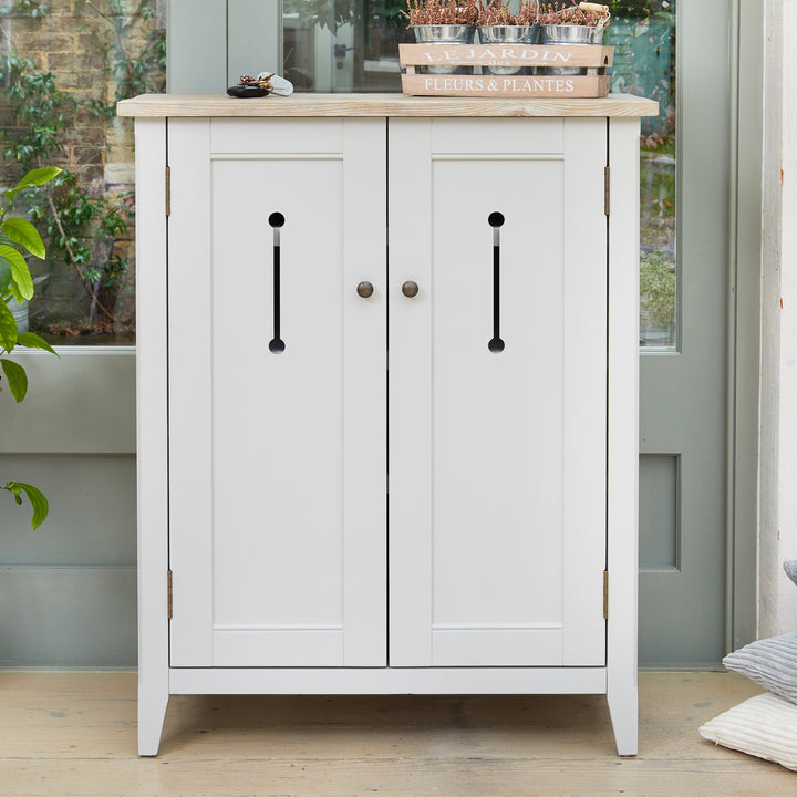Ridley Grey Shoe Storage Cupboard - The Orchard Home and Gifts